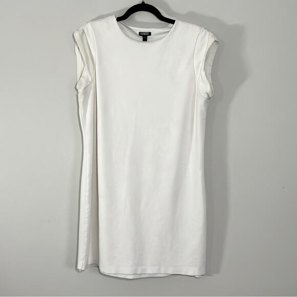 Express Dresses & Skirts - Women’s Express Off-White Elegant Sheath Shift Dress, Thick Lined, Size L